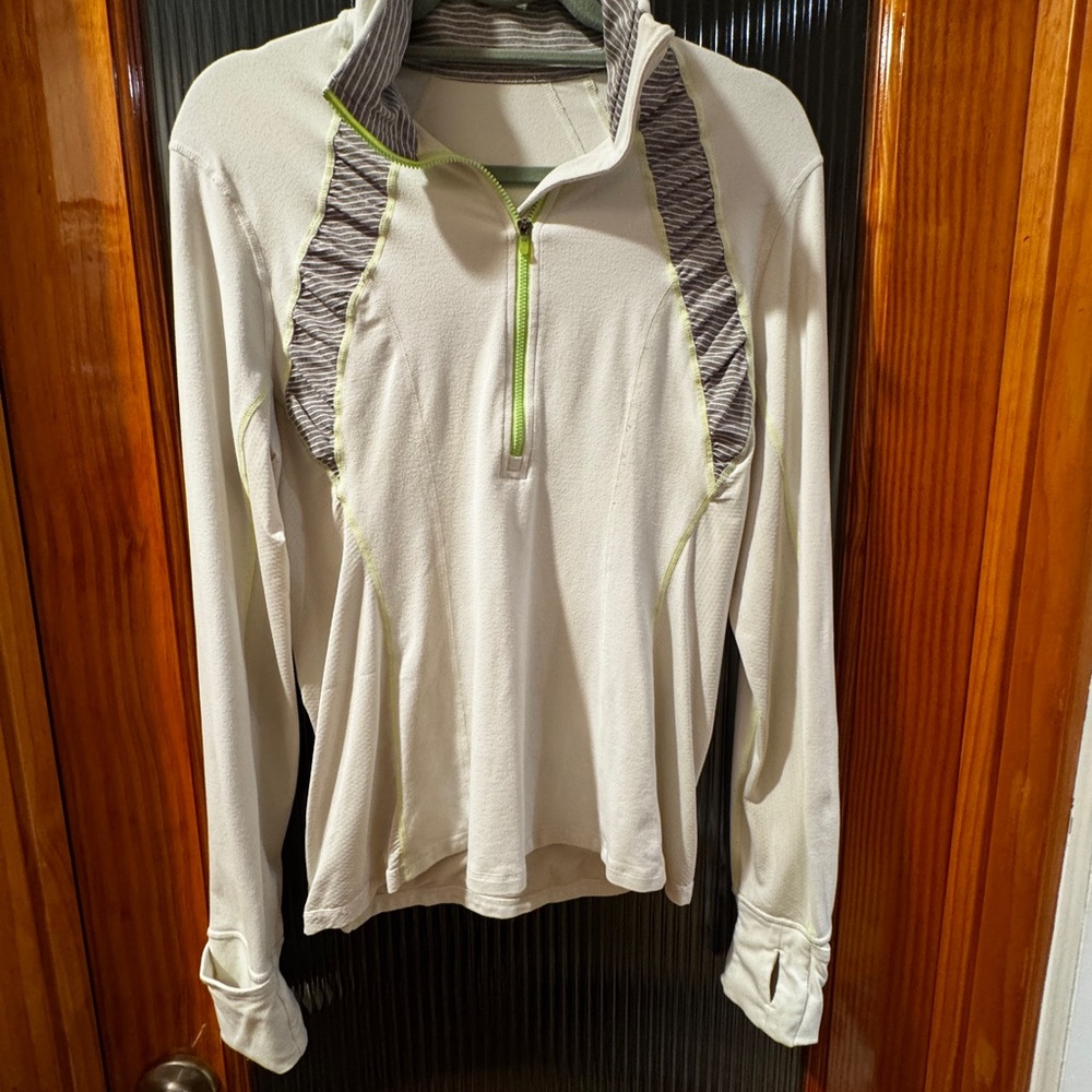 lululemon athletica White and Gray Sweatshirt